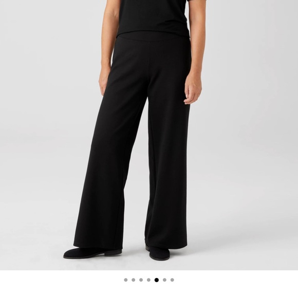 Eileen Fisher Black Flare-Leg Pants - Picture 1 of 4